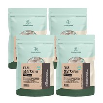 국내산 대추 생강 차 삼각 매쉬 티백 식약처 HACCP 인증, 50티백, 4팩