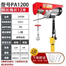 전기 호이스트 220V 리프트 크레인 1톤 0.5톤 미니 윈치 트럭 천장, 600-1200kg 12m, 600-1200kg 12m
