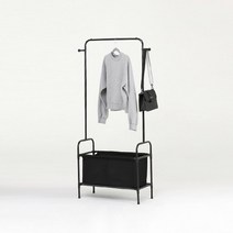 가구샘 스틸 수납 행거 일반형 H2150, 블랙