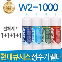 현대큐시스 W2-1000 고품질 정수기 필터 호환 전체세트, 선택3 - 14인치 양방향 전체세트(1+1+1+1=4개)