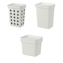 이케아 홀바르 통+뚜껑 음식물쓰레기통+뚜껑 3L 10L, 음식물통10L(604.338.83)