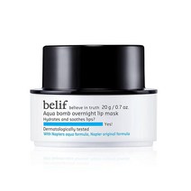 Belif Aqua Bomb 오버나이트 립 마스크 | 진정 및 수분 공급을 위한 경량 립 젤 | 일반 건성 복합성 및 지성 피부 타입 | 광채 및 고광택 마감 | 19.8g(0