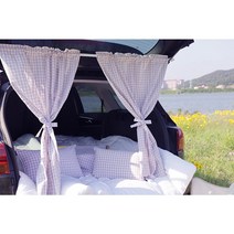 14시이전 당일출고! 캠핑용 감성 차박커튼 트렁크커튼 2p 1세트 15종컬러, 10.미니체크블랙, 2장