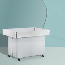 지엔디스플레이 바퀴달린 이동식 백화점 매장 상품진열대 철제 접이식 편의점 행사매대 마트 과일 다용도 판매대, 1개