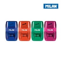 MILAN 밀란 컴팩트 연필깎이+지우개[NEW], 파랑, 1개