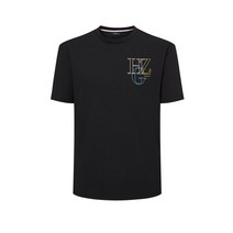 22SS [Online Limited] 블랙 로고 그래픽 반팔 라운드 티셔츠 HUTS2B932BK
