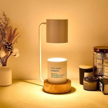 심플 디자인 향초 디퓨저 램프 무드등 수유등 향기 수면등 침대조명, 220V, 디밍 스위치, 원목 모던 화이트