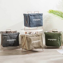 레나에너지 캠핑 접이식 쓰레기봉투걸이 바스켓형, 데님