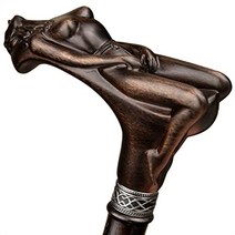 남자를 위한 독특한 수제 지팡이 - 님프 - 멋진 디자이너 지팡이 독특한 남자의 조각된 나무 지팡이