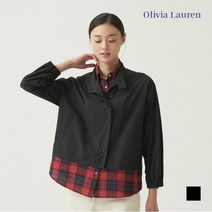 올리비아로렌 여성용 레이어드 체크 배색 점퍼 VVCCLXF7371