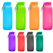 Bubi Bottle 부비바틀 접이식 실리콘 물병 650ml, Red