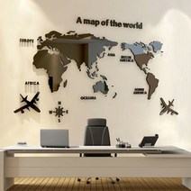 고급형 world map 세계지도 인테리어 아크릴 스티커, 5. 초대형