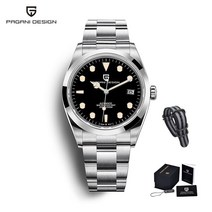 특별한 디자인 시계 PAGANI DESIGN 39.7mm 남성 레트로 럭셔리 사파이어 NH35 자동 기계식 20Bar 방수 Relogio Masculino