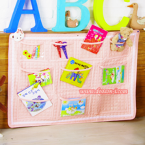 국산순면누빔/헝겊책꽂이/3단/헝겊책꽃이/3단헝겊책꽂이/가로3단, 노랑, 999개