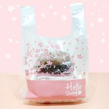[소행섬] 플라워 핑크 쇼핑백 PE U35, 100ea