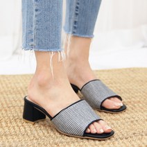 여성용 오픈토 라탄 뮬 슬리퍼 YG-LASL125