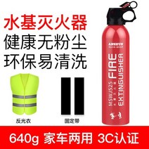 소방용품 차량용품 세트 차량용 긴급 화재진압 휴대용 미니 분말 차 co2 투척용 가정용 자동차 소방기구 반자동소화장치 비상용품 캠핑용, 단일사이즈, A + 고정 벨트 + 대형 반사 조끼