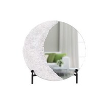 Lunar Moon 거울 장식 - 35.6cm (14인치) 초승달 모양의 달 거울 스탠드 및 벽걸이 디자인 | 침실 아기방 요가 스튜디오 및 거실을 위한 아름다운 보호 거울 |