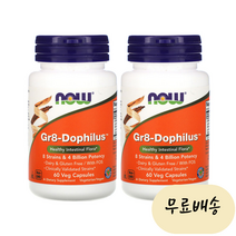 나우 푸드 Gr8-유산균 베그 캡슐 60개입 [1+1] Gr8-Dophilus