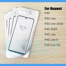휴대폰수리 터치 패널 호환10 개/ 전면 유리 + OCA LCD 외부 렌즈 P40 P30 라이트 2022 E 5G 터치 스크린, 한개옵션1, 07 P40 Lite E