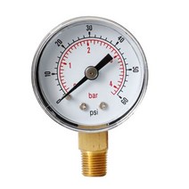 메니 폴더 폴드 게이지 에어컨가스 주입기 자동차 에어컨 냉매 디지털 40mm 면압 게이지 18 bspt 하단 마운트 153060.100160 200 300psi 암페어 공기 물, 60psi