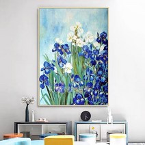 세계명화 DIY 보석십자수 레스토랑 세계명화 반 고흐 아이리스 DIY 스퀘어 드릴링-96224, 하이엔드 스퀘어 큐빅: 120X160cm