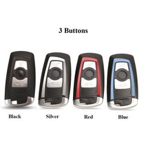 자동차키 스마트키Jinyuqin-스마트 자동차 키 셸 커버 리모트 키리스 케이스 BMW CAS4 F FEM 3 5 7 시리, 01 3 Buttons_02 빨간