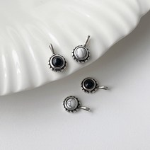 [DP3-028] 실버 부자재 도트 스톤 펜던트 팔찌 목걸이만들기 DIY 재료 silver 925