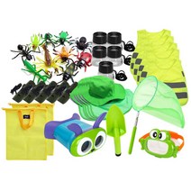 유치원 숲체험 관찰도구 조끼 모자 세트 관찰경 어린이확대경 7살아이 자연관찰 엄마표과학 안전호루라기