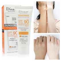 페이셜 썬 스크린 크림 화이트닝 방수 Spf 맥스 90 오일 프리 라디칼 스 캐빈 저 항산화 UVA/UVB 썬 블록 뷰티 스킨 케어, 1개