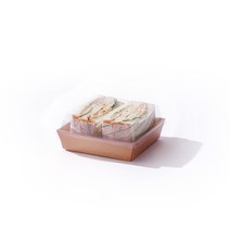 정사각 샌드위지 4호 용기 + 뚜껑 세트, 100개입, 1세트