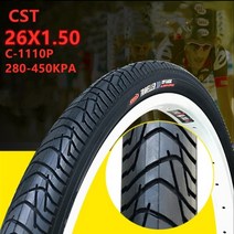 자전거 타이어 튜브 로드용 산악용 MTB 타이어교체 앞바퀴 뒷바퀴 교체 하이브리드 자전거 타이어 26x1.50 26 인치 26 40 559 도로 MTB 자전거 타이어 사이클링, 1-26X1.50 CST