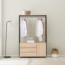심플라인행거 옷장 1200 1인가구 서랍장 미니 3단 옷걸이 수납장efg709, MMSg_화이트