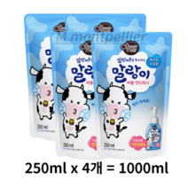 샤워메이트 말랑카우 핸드워시 리필, 1000ml, 6개