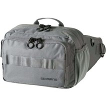시마노 (SHIMANO) 정품 낚시 가방 힙색 보조 태클박스 로드 홀더 수납 물통 허리 백, M, 회색