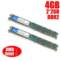 MLLSE DIMM DDR2 800Mhz/667Mhz 4GB2GB x 2 개 데스크탑 RAM 용 PC2-6400/PC2-5300 메모리 좋은 품질과 호환, 02 800mhz 4GB 2pcsX2GB
