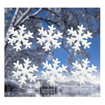 크리스마스 창문데코 눈꽃 젤리스티커 7cm 감성카페