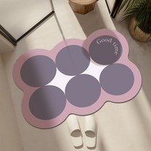 올웨이즈굿 욕실발매트 빨아쓰는 규조토 매트 60cm x 40cm, 인디핑크