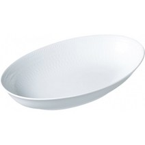 로얄 코펜하겐 화이트 팔메테 타원형 접시 27cm, 1개