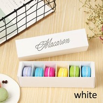 마카롱 포장 상자 아름다운 웨딩 파티 케이크 보관 비스킷 종이 장식 베이킹 액세서리, [02] WHITE