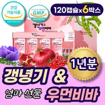 40대 50대 생리 불규칙 중년 여자 갱년기 영양제 선물 어머니 엄마 장모님 추천 회하나무 열매 감마리놀렌산 혈행 개선 갱년기비타민 항산화 석류 식물성 여성 에스트로겐 음식 식품, 6세트