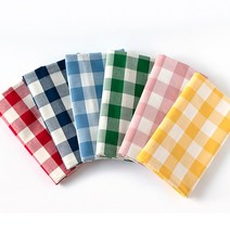릴리패브릭 면20수 선염 3cm 캐주얼 레트로 빅체크 6color, 그린
