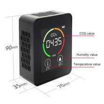 미세먼지측정기 공기질측정기 초미세먼지측정기 co2 meter co2 detector 다기능 온습도계 홈 지능형 가스 분석기 가정용 디지털 대기 오염 모니터, 1-반도체 센서