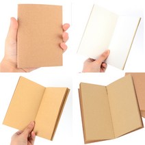 무지미니노트 휴대용수첩 미니무지노트 크라프트노트 무지수첩, 브라운