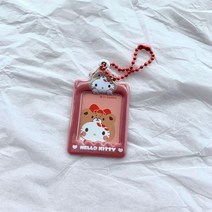 산리오 포카홀더 10Cm Sanrios 만화 1 Id 귀여운 카드 세트 펜던트 키 체인 카와이 앨범 가방 걸이, [06] sanrio6