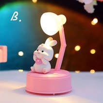 미니 토끼 무드등 소품 토끼해 장식품 토끼띠 선물 귀여운 토끼 무드등, B