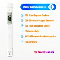 염도 측정기 염분 염도계 Multispectral 수질 감지기 펜 EC/TOC/COD/TDS/TEM/UV 블루투스 식수 시험기 수족, 02 6 Parameters