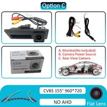 어라운드뷰 후방 사이드 카메라 180 도 AHD 차량 후면 VW 파사트 골프 폴로 제타 티구안 투아렉 B6 B7 아우, Dynamic-155 de, 03 Dynamic-155 de