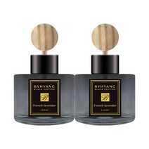 바이향 블랙에디션 차량용 디퓨저 120ml 아쿠아시크릿 2개, 프렌치라벤더