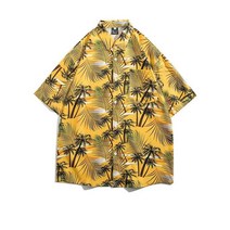 남성 여성 남녀공용 빈티지 오버핏 하와이안 셔츠 여름 패션 반팔 바캉스룩 상의 2023 Hawaiian shirt XK0540
